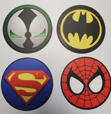 VINTAGE RETRO LOOKING MARVEL COMIC BOOK *STICKERS* SPIDER-MAN 🕷 BATMAN 🦇 LOT 4 picture