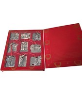 Vintage 1995 May Dept. Stores Pewter Christmas Carol Ornaments Set of Nine  picture