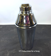 VTG Italian ALFRA Chrome Cocktail Shaker Stainless Steel 8 1/2