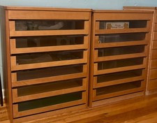 2 Custom Display Cabinets for Seashells and Collectibles w/Glass Top Drawers picture