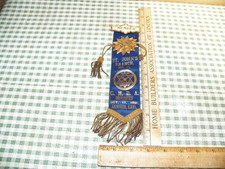 Vintage 1891 ST. JOHN'S HOLY NAME SOCIETY Member Badge Ribbon - Hanover, Kansas picture