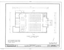Photo:Homer NY Calvary Episcopal Church First Floor Plan 1910s HABS picture