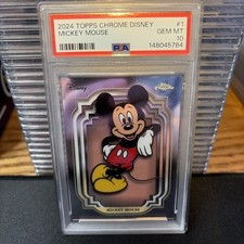 2024 Topps Chrome Disney #1 Mickey Mouse PSA 10 🔥 📈 picture