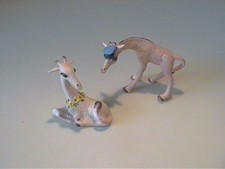 VINTAGE 1970'S MINIATURE BONE CHINA FAMILY OF CHARACTER GIRAFFES picture