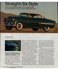 1953 CHEVROLET BEL AIR HARDTOP 4 page COLOR Article picture