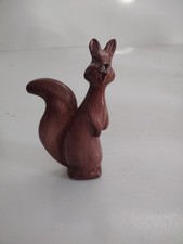 Brown Ceramic Squirrel Figurine Glossy Woodland Animal Decor 6
