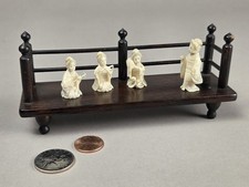 Set of 4 Antique Geisha Figurines  on a 7.5