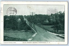 1907 Westfield New York NY Vintage Postcard Main Street Bridge Exterior Posted picture