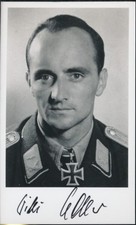 Wilhelm (Willi) Noller signed photo.KC winner.Flew 1058 missions.Killed 86 tanks picture