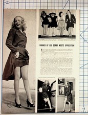 1940s Magazine Page Virginia Gibson Leg Derby Hollywood Pin-Up Girls Ephemera picture