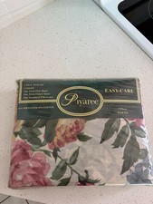 Vintage Piyaree Twin Sheet Set 3 Pc Floral Roses picture