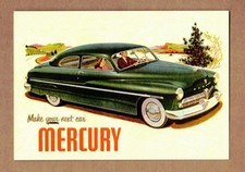 Dark Green 1949 Mercury 2-Door Postcard picture