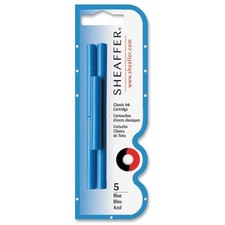 Sheaffer Skrip Fountain Pen Ink Cartridges Refills Blue Pack Of Five picture