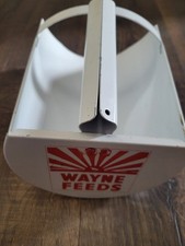 Vintage Rare Red & White Wayne Feeds It Pays to Feed Grain Scoop - Farm Graphics picture