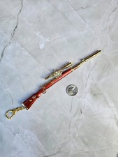 Keyring Large Weapon Replica Gold Karabiner 98K Military Keychain Unique Gift picture