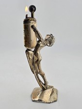 Ultra Rare Antique 1912 Art Deco Weidlich Brothers silver plated desk lighter picture