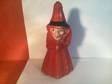 VINTAGE ANTIQUE  HALLOWEEN PULP WINKING WITCH CANDY CONTAINER EXCELLENT CONDITIO picture