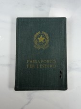 Original 1956 Italian Passport - 🇮🇹 Italy - Vintage With Stamps And Photo picture