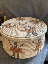 Tohono O'odham ( papago) lidded figural basket 15 by 9 in picture