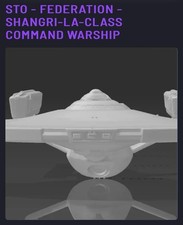 FEDERATION - SHANGRI-LA-CLASS COMMAND WARSHIP -6 Inches (white) picture