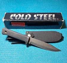 Vintage Cold Steel SRK Black Carbon V Blade USA W/ Nylon Sheath & Black Box picture