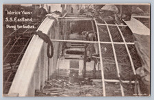 Chicago IL SS Eastland Disaster Interior View Diving For Bodies 1915 Postcard picture