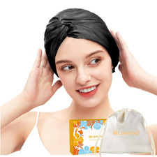22 Momme 100% Mulberry Silk-Bonnet for Sleeping, Double Layer - 6A Silk Wrap picture