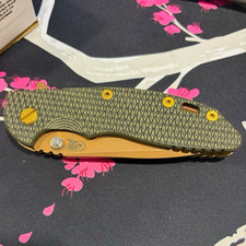 Hinderer XM18 3.5 SPANTO TRIWAY STONEWASH GOLD OIL RUBBED BRONZE OD GREEN/BLACK picture
