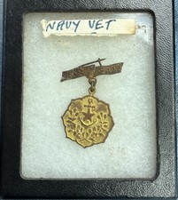 WWII Japanese Patriotic Womens Assoc Navy Anchor Badge Pin picture