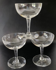 Set of 3 ~ Vintage Clear Glass 4.25