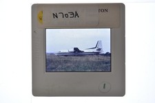 Grumman Gulfstream I N703A Turboprop Aircraft Grass Airfield c2000s 35mm Slide picture