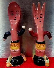 Vintage Ceramic Fork & Spoon Salt and Pepper Shakers Set Made in Japan picture