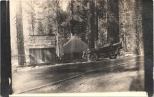 CAR AT CAMP sugar pine ca 1910s postcard real photo rppc california picture