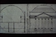 c1970's 35mm Slide, Frank Furness Capitol Drawing Architectural Blueprint Study picture