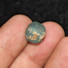 Genuine Ancient Roman Glass Bead in Perfect Condition picture