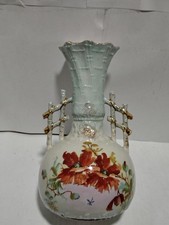 Antique Austria Ceramic Handpainted Vase picture