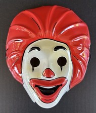Vintage McDonald's Ronald McDonald Child's Plastic Face Mask 1980's picture