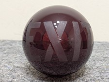 Vintage EXIT Globe Ruby Red Etched Side Mount Globe Only picture