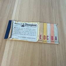 Disneyland Ticket book  1974 Adult  E thru A with 8 of 11 Tickets Intact Vintage picture