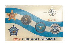 NATO / G8 2012 CHICAGO SUMMIT FLAG LAPEL PIN: Standard Version 1 - CPD Star picture