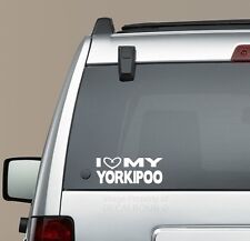 I Heart my Yorkipoo decal sticker - puppy treat Yorkshire Terrier Poodle mix picture