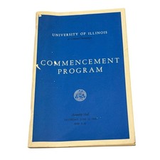 1968 University of Illinois Urbana Champaign Commencement Program June 15 VTG picture
