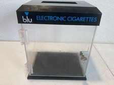 Vintage Blu E Countertop Acrylic Box Showcase Cabinet with Lock & Key picture