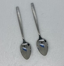 Vintage 1980s Ekco Eterna Spoon Set Stainless Steel 6” Knurled Handle Japan 21 picture