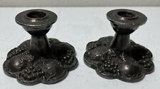 Tapered Candle Holders 2.5”Vintage Candle Sticks Pair Marked Viking EP Lead 804 picture