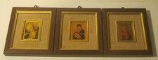 Set of 3 Vtg CREAZIONI Miniature Church ICON Reproductions MADE IN ITALY picture