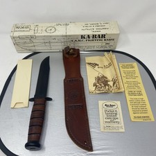 Vintage Ka-Bar U.S.M.C. Fighting Knife 1217 W/Sheath. New In Box With Papers picture