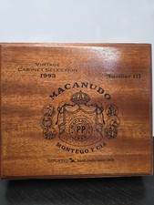 Macanudo Montego Y Cia Vintage Wood 1993 Cigar Box  picture