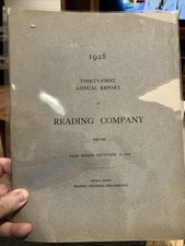 1928 READING COMPANY ANNUAL REPORT, With Map picture