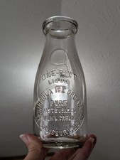 TREP Peninsula Ice Cream Co. Salisbury Maryland Embossed Pint Milk Bottle MD picture